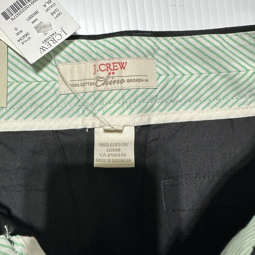 J.Crew Chino Classic Twill Shorts Womens Size 0 Black City Fit Broken In 3” NWT - Picture 3 of 9